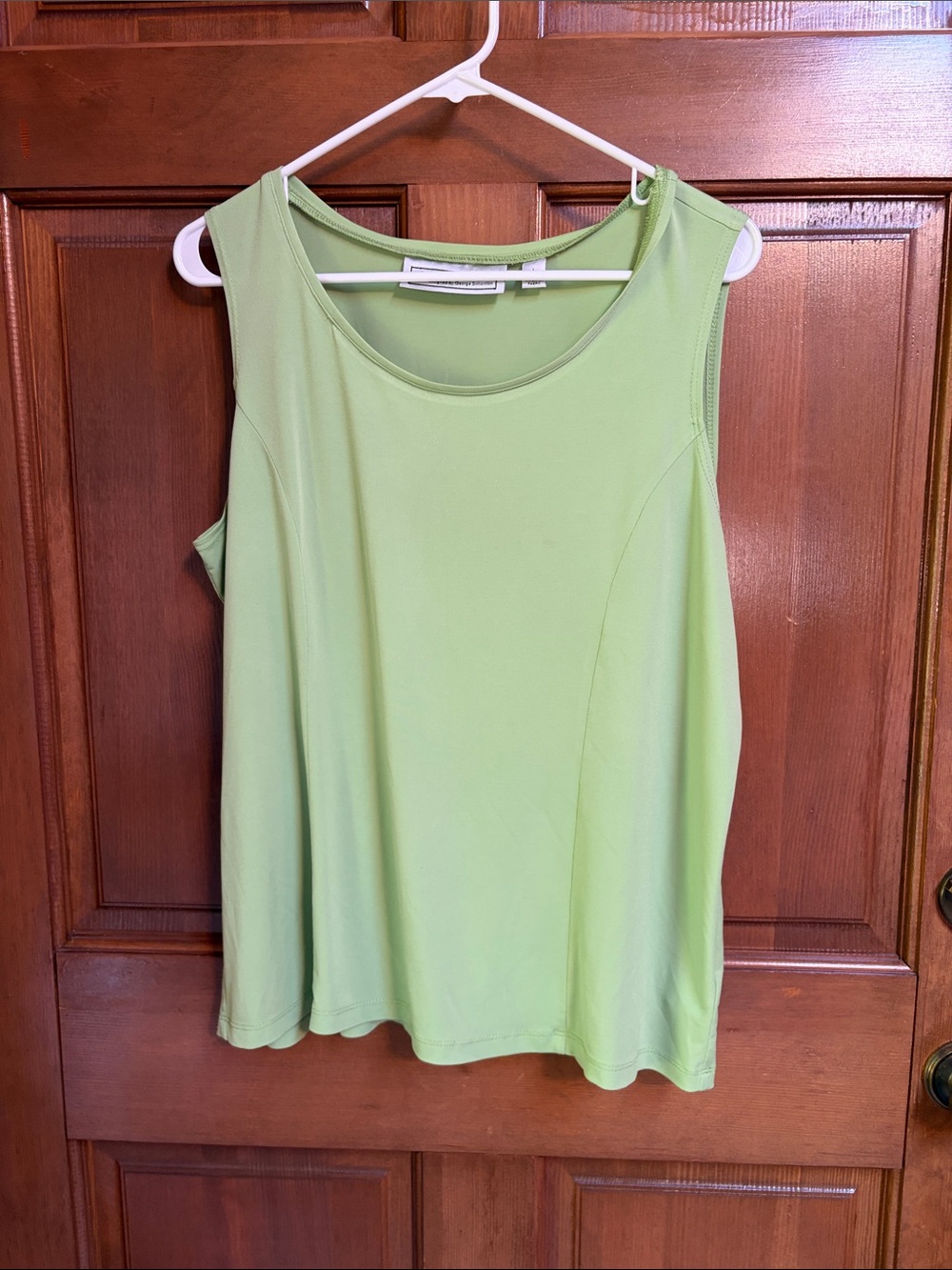 Simonton Says Light Green Scoop Neck Womens Tank Top Size Large